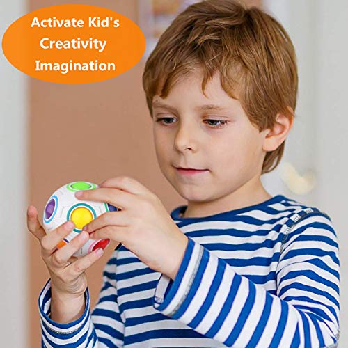 Paochocky Cubo Mágico Puzzle Pack, Cubo de la Velocidad Paquete- 2x2 3x3 4x4 5x5 Cubo de la Pirámide Magic Rainball Ball, con Caja de Regalo