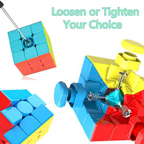 Paochocky Cubo Mágico Puzzle Pack, Cubo de la Velocidad Paquete- 2x2 3x3 4x4 5x5 Cubo de la Pirámide Magic Rainball Ball, con Caja de Regalo