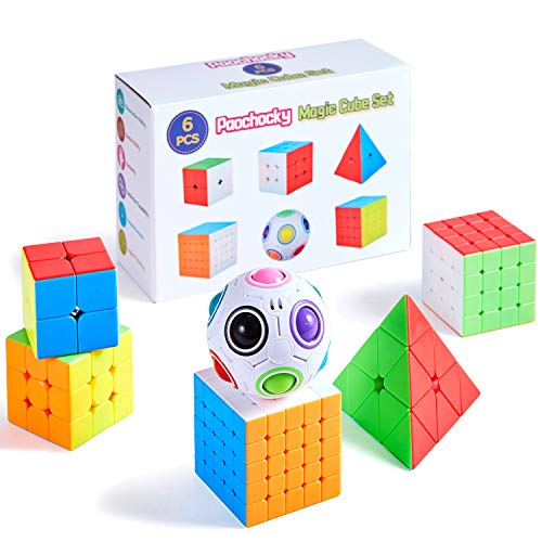 TOYESS Speed Cube Rompecabezas Cubo de Fibra de Carbono 5x5x5 Cubo Magico Liso Cubo de Velocidad Regalo para Adulto Niños,Negro