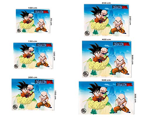 Papel Pintado de Pared Dragon Ball Classic Goku y Krilin Producto Oficial | 150x100 cm | Papel Pintado para Paredes | Producto Original |Decoración Hogar | DBC