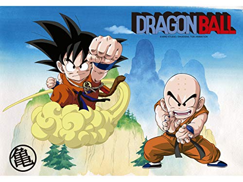 Papel Pintado de Pared Dragon Ball Classic Goku y Krilin Producto Oficial | 150x100 cm | Papel Pintado para Paredes | Producto Original |Decoración Hogar | DBC