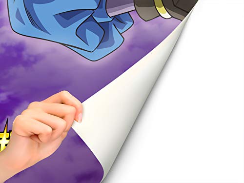 Papel Pintado de Pared Dragon Ball Super Goku vs Beerus Producto Oficial | 100x70 cm | Papel Pintado para Paredes | Producto Original |Decoración Hogar | DBS