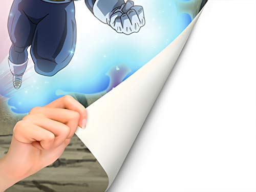 Papel Pintado de Pared Dragon Ball Super Goku y Vegeta Producto Oficial | 100x70 cm | Papel Pintado para Paredes | Producto Original |Decoración Hogar | DBS
