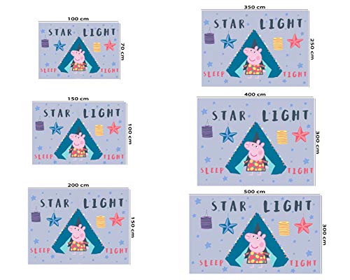 Papel Pintado de Pared Peppa Pig Estrellas Producto Oficial | 100x70 cm | Papel Pintado para Paredes | Producto Original |Decoración Hogar |