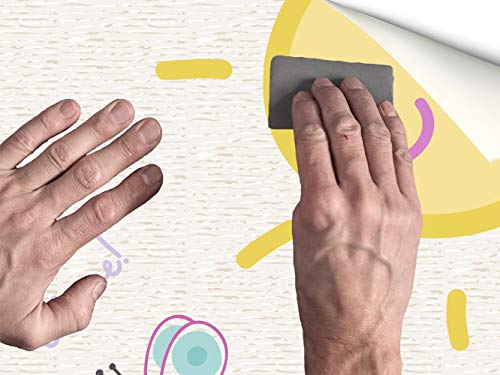 Papel Pintado de Pared Peppa Pig Flores Producto Oficial | 100x70 cm | Papel Pintado para Paredes | Producto Original |Decoración Hogar |