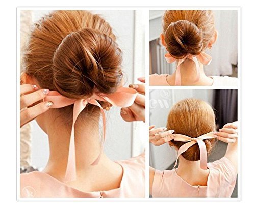 Paquete de 3 cintas mágicas francesas para hacer moños estilo donut, para peinar, accesorios para mujeres y niñas