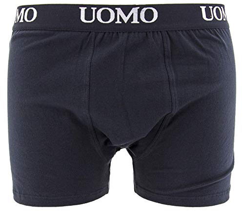 Paquete de 6 Piezas, Calzoncillos Hombre, Boxer Algodon, Ropa Interior Cómoda para Hombres, Multicolor, 2 Negros, 2 Azules, 2 Grises, Medium