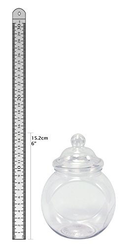 Paquete de fiesta Sweet Shop de Britten & James®. 10 frascos de plástico cristalino con tapas de rosca estilo victoriano. Ideal para mesas de boda, fiestas, cumpleaños. 100 bolsas gratis.