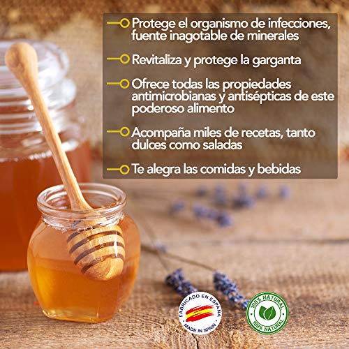 Paquete x 6 - Miel de Mil Flores - 500 gr x Botella. Miel natural, no pasteurizada ni calentada. Miel pura producida en España. Miel cruda con aroma floral y exquisito sabor.