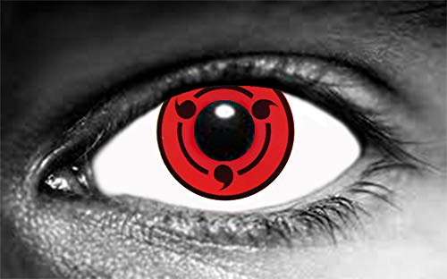 Par de lentes de color Sharingan de triple tomoe (sin corrección)