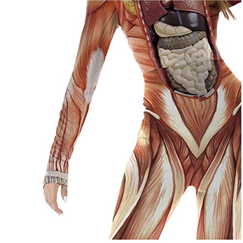para Mujer De Halloween Cosplay De Impresión En 3D del Esqueleto del Cráneo Body Stretch Flaco Enteros En General Mono