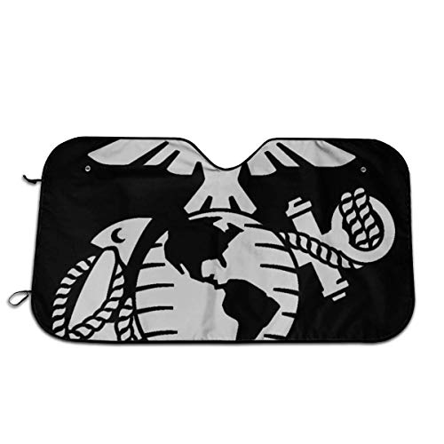 ~ Parasol de parabrisas con globo de águila blanca y an-chor para coche, ventana delantera de automóvil, bloqueadores solares, cortinas, rayos UV (tamaño: 27,5 'x 51')