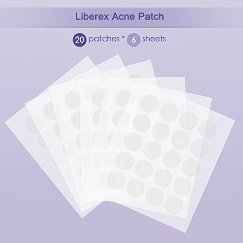 Parches Acne - Liberex 120pcs Parches Granos, Acné Hidrocoloide para Tratamiento de Espinilla, Φ12mm