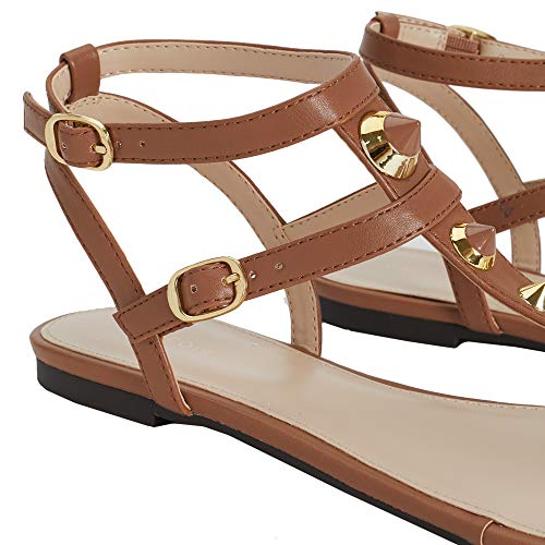 Parfois - Sandalias Planas con Tachuelas - Mujeres - Tallas 39 - Marron