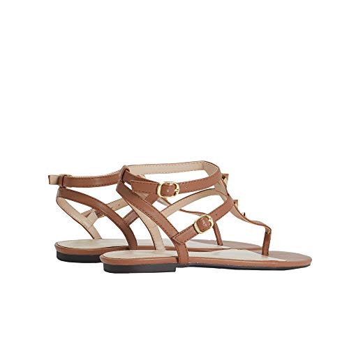 Parfois - Sandalias Planas con Tachuelas - Mujeres - Tallas 39 - Marron