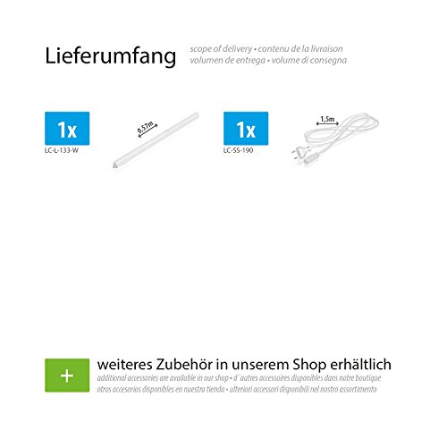 parlat LED lámpara bajo mueble Rigel, 57,3cm, 800lm, blanca