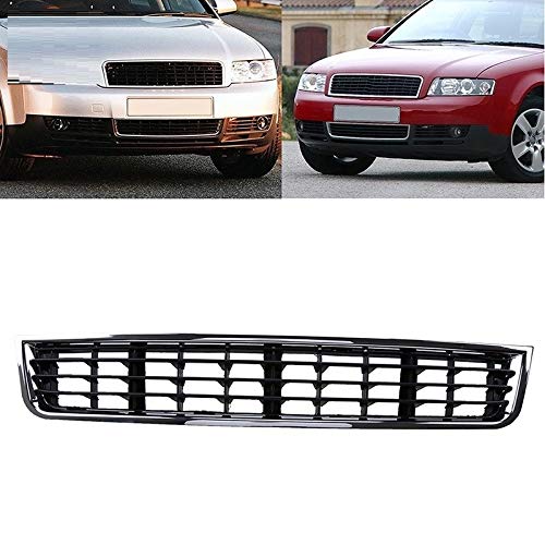 Parrilla Delantera Frente Coche Inferior del Parachoques Centro Parachoques Parrilla Cubierta/for Audi A4 B6 sedán/Avant 2001 2002 2003 2004 2005 (Color : Black)