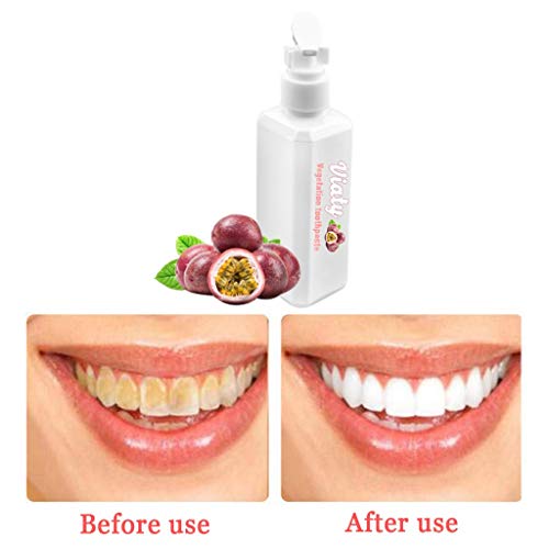 Pasión de la fruta de la pasión que blanquea la pasta de dientes, pasta de dientes que blanquea natural, blanqueamiento profundo, pasta de dientes fresca anti-gingival (50ml)