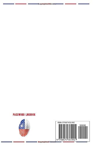 Password Logbook! Chile Flag Internet password logbook with Alphabetical tabs. Personal Notebook password storage. Keep save, track & organizes your ... Perfect for ideas for gifts. Size 5.5"x8.5".