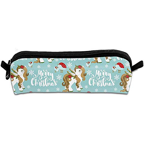 Patrón Sin Costuras De Vacaciones Con Navidad Caja De Lápices De Gran Capacidad Oficina De Estudiantes Estuche De Lápices De Escuela Secundaria