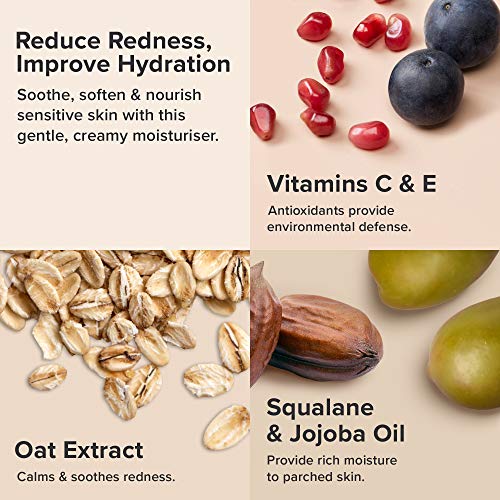 Paula’s Choice Calm Crema Hidratante Facial - Crema de Noche Hidrata y Calma Pieles Sensibles - con Vitamina E y Aceite de Jojoba - Pieles Normales a Secas - 60 ml