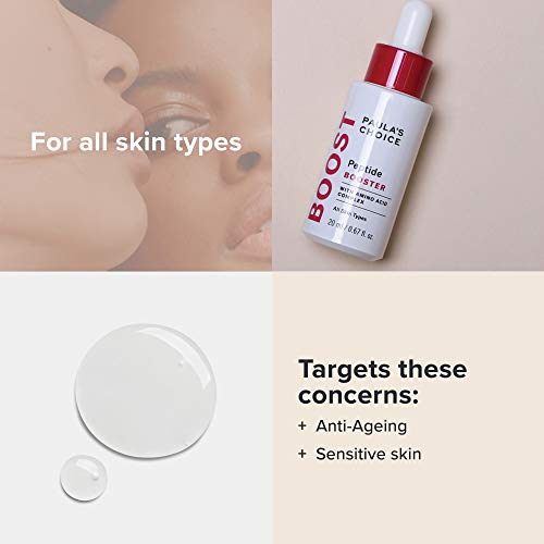 Paula's Choice Serum Booster Péptidos - Suero Antiedad Facial Reduce Arrugas - para Pieles Sensibles - con Aminoácidos - Todos Tipos de Piel - 20 ml