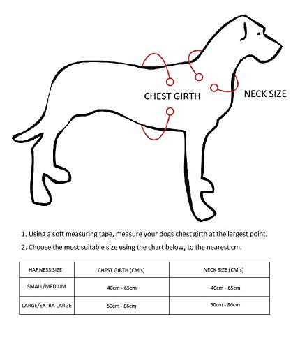 Paxleys Arnés para Perro de tartán, Color Blanco y Negro, Tallas Mediana y Grande