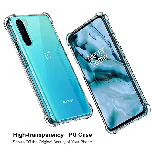 Peakally Funda OnePlus Nord Carcasa, OnePlus Nord Funda Silicona TPU Suave Ultrafino Smartphone Case [Anti-Caida y Resistente a arañazos] - Transparente