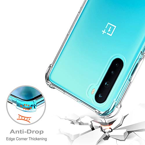 Peakally Funda OnePlus Nord Carcasa, OnePlus Nord Funda Silicona TPU Suave Ultrafino Smartphone Case [Anti-Caida y Resistente a arañazos] - Transparente