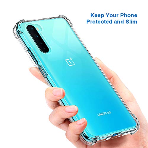 Peakally Funda OnePlus Nord Carcasa, OnePlus Nord Funda Silicona TPU Suave Ultrafino Smartphone Case [Anti-Caida y Resistente a arañazos] - Transparente