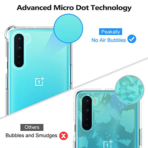 Peakally Funda OnePlus Nord Carcasa, OnePlus Nord Funda Silicona TPU Suave Ultrafino Smartphone Case [Anti-Caida y Resistente a arañazos] - Transparente