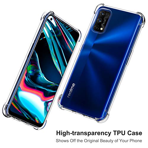 Peakally Funda Realme 7 Pro Carcasa, Realme 7 Pro Funda Silicona TPU Suave Ultrafino Smartphone Case [Anti-Caida y Resistente a arañazos] - Transparente