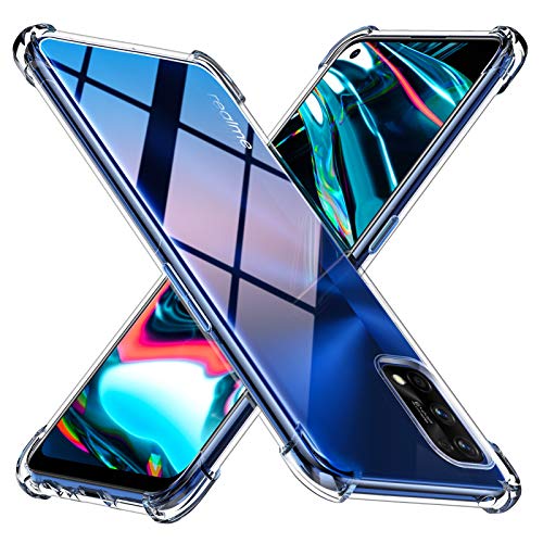 Peakally Funda Realme 7 Pro Carcasa, Realme 7 Pro Funda Silicona TPU Suave Ultrafino Smartphone Case [Anti-Caida y Resistente a arañazos] - Transparente