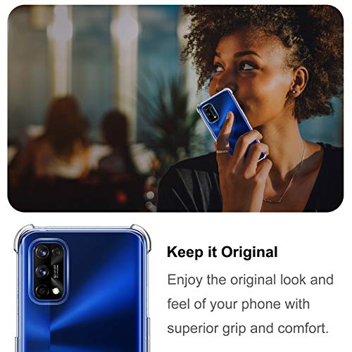 Peakally Funda Realme 7 Pro Carcasa, Realme 7 Pro Funda Silicona TPU Suave Ultrafino Smartphone Case [Anti-Caida y Resistente a arañazos] - Transparente