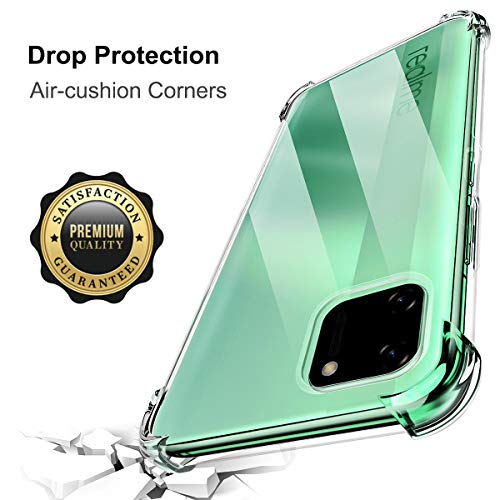 Peakally Funda Realme C11 Carcasa, Realme C11 Funda Silicona TPU Suave Ultrafino Smartphone Case [Anti-Caida y Resistente a arañazos] - Transparente