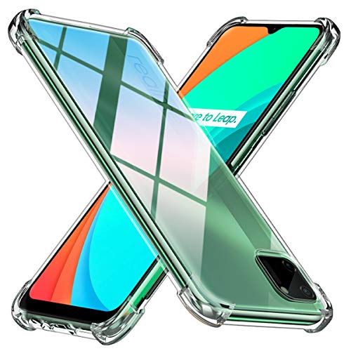Peakally Funda Realme C11 Carcasa, Realme C11 Funda Silicona TPU Suave Ultrafino Smartphone Case [Anti-Caida y Resistente a arañazos] - Transparente