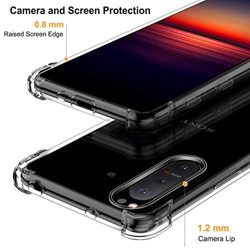 Peakally Funda Sony Xperia 5 II Carcasa, Sony Xperia 5 II Funda Silicona TPU Suave Ultrafino Smartphone Case [Anti-Caida y Resistente a arañazos] - Transparente