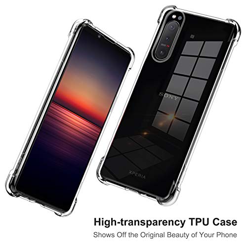 Peakally Funda Sony Xperia 5 II Carcasa, Sony Xperia 5 II Funda Silicona TPU Suave Ultrafino Smartphone Case [Anti-Caida y Resistente a arañazos] - Transparente