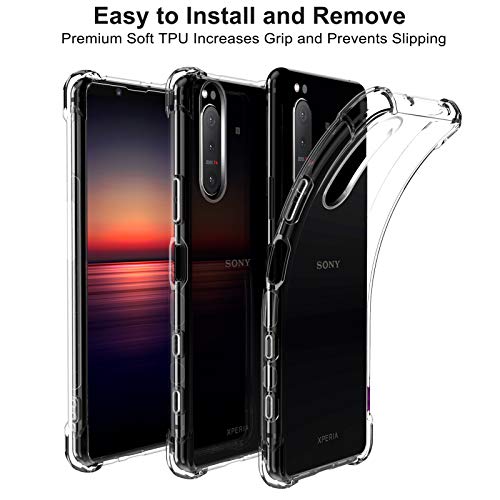 Peakally Funda Sony Xperia 5 II Carcasa, Sony Xperia 5 II Funda Silicona TPU Suave Ultrafino Smartphone Case [Anti-Caida y Resistente a arañazos] - Transparente