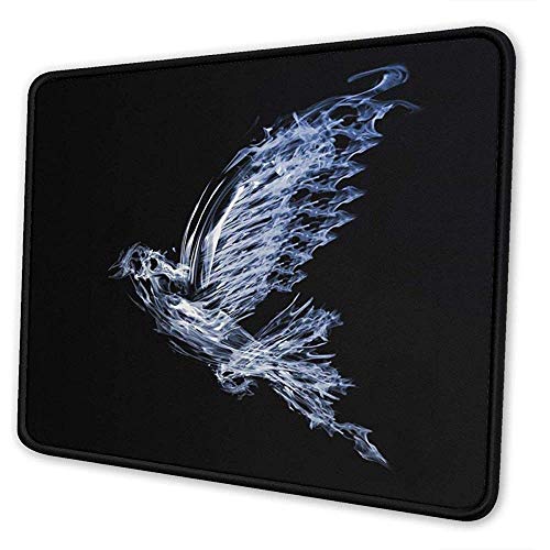 Pearl Bertie Alfombrilla de ratón Lavable - Alfombrilla de ratón Antideslizante Dove Azul Negro - Alfombrilla de Goma Rectangular para computadora/computadora portátil