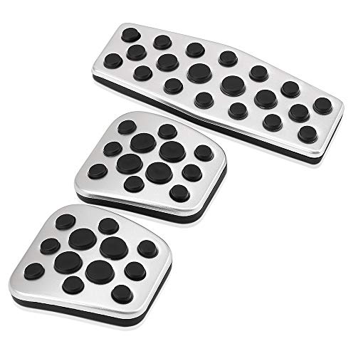 Pedal de Coche Pedal de Aluminio del Coche de Gas Pedales/Fit for Chevrolet/Ajuste for Cruze Trax/for Opel/Ajuste for Insignias/Fit for el sedán (Color : Silver)