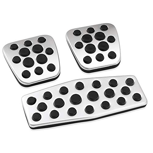 Pedal de Coche Pedal de Aluminio del Coche de Gas Pedales/Fit for Chevrolet/Ajuste for Cruze Trax/for Opel/Ajuste for Insignias/Fit for el sedán (Color : Silver)