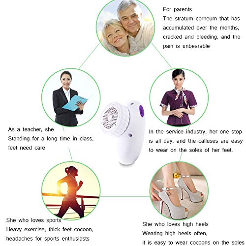 Pedicura Electrico Pies,de Rotación Suave Y Eficaz Cabezal,Lima De Uñas Eléctrica,3 Cabezales De Repuesto,Elimina Piel Seca Y Endurecida