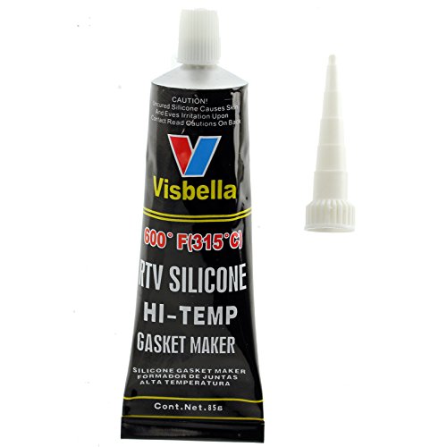 Pegamento sellador para puerta de vidrio del horno, resistente a temperaturas extremas entre -62 °C y 315 °C, color negro, de Visbella