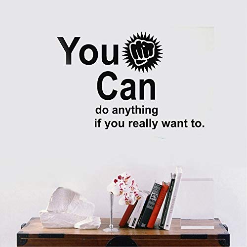 pegatina de pared etiqueta de la pared Wall Decoration You Can Do Anything If You Relly Want To Words Art Poster for living room