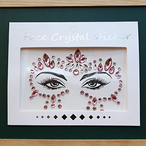 Pegatinas Cara Joyas 6 piezas Gemas de la Cara Face Cristales Tatuajes Temporales Falso para Ojos Cara Festival de Fiestas Decoración
