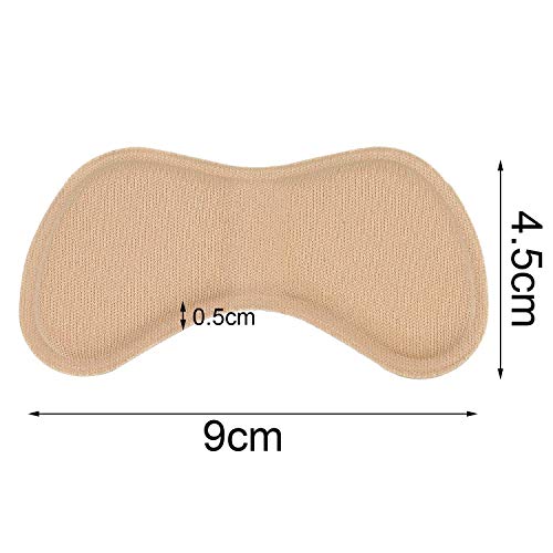 Pegatinas de Talón Almohadilla de Talón Plantillas de Talón para Mejorar Ajuste y Comodidad (3 Negro y 3 Beige)