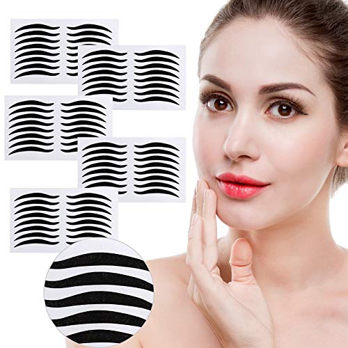 Pegatinas mágicos delineador de ojos falsos, 40 Pairs Eyeliner Adhesivo Invisible Cinta de Doble Párpado Pasta de Fibra Belleza Herramientas de Maquillaje