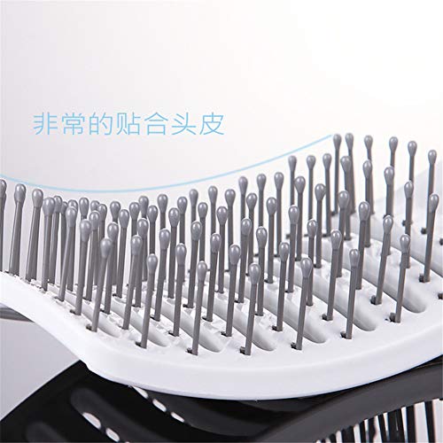 Peine Cepillos Para El Cabello Clásico Masaje Bicolor Vestido De Noche Peine Peine Del Pelo Forma Costillas Peine Maquillaje Peine Peine Herramientas De Peluquería, Gris