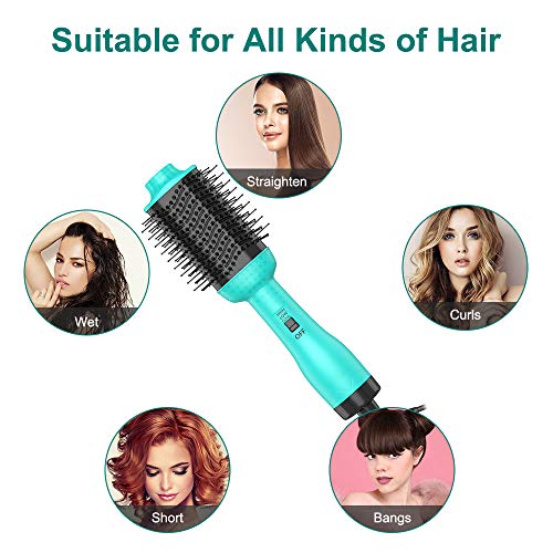 Peine de aire caliente,Cepillo Secador, Set de peine estilo secador de pelo y voluminizador de un paso 5 en 1 Secador de Pelo Iónico Negativos, Multifunción Secador de Pelo Peine